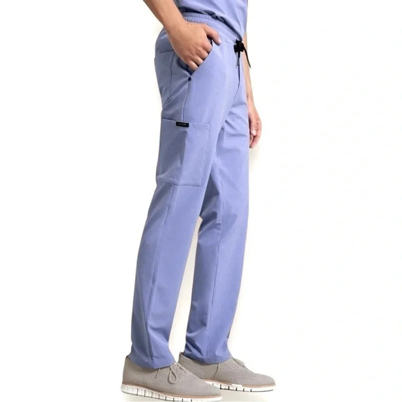 Jaanuu Slim Leg Style J85001 Semi-fitted Cargo Pocket Scrub Pants Men’s Medium - Picture 2 of 11